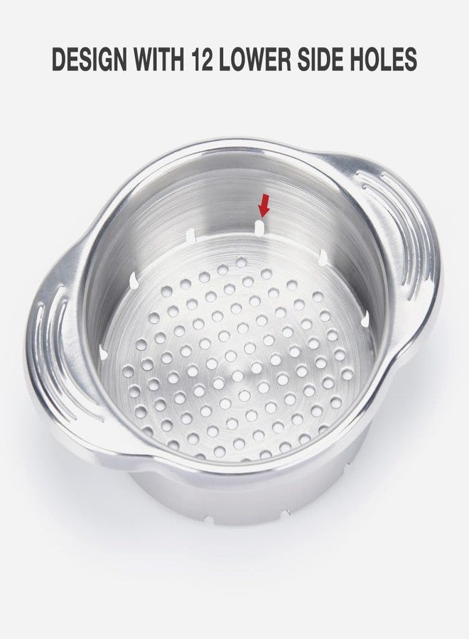 WishDirect Tuna Can Strainer Press, Stainless Steel Food-Grade Tuna Can Colander with Lower Side Holes for Regular-Size and Wide-Necked Tunas 1-Pack - Image 2