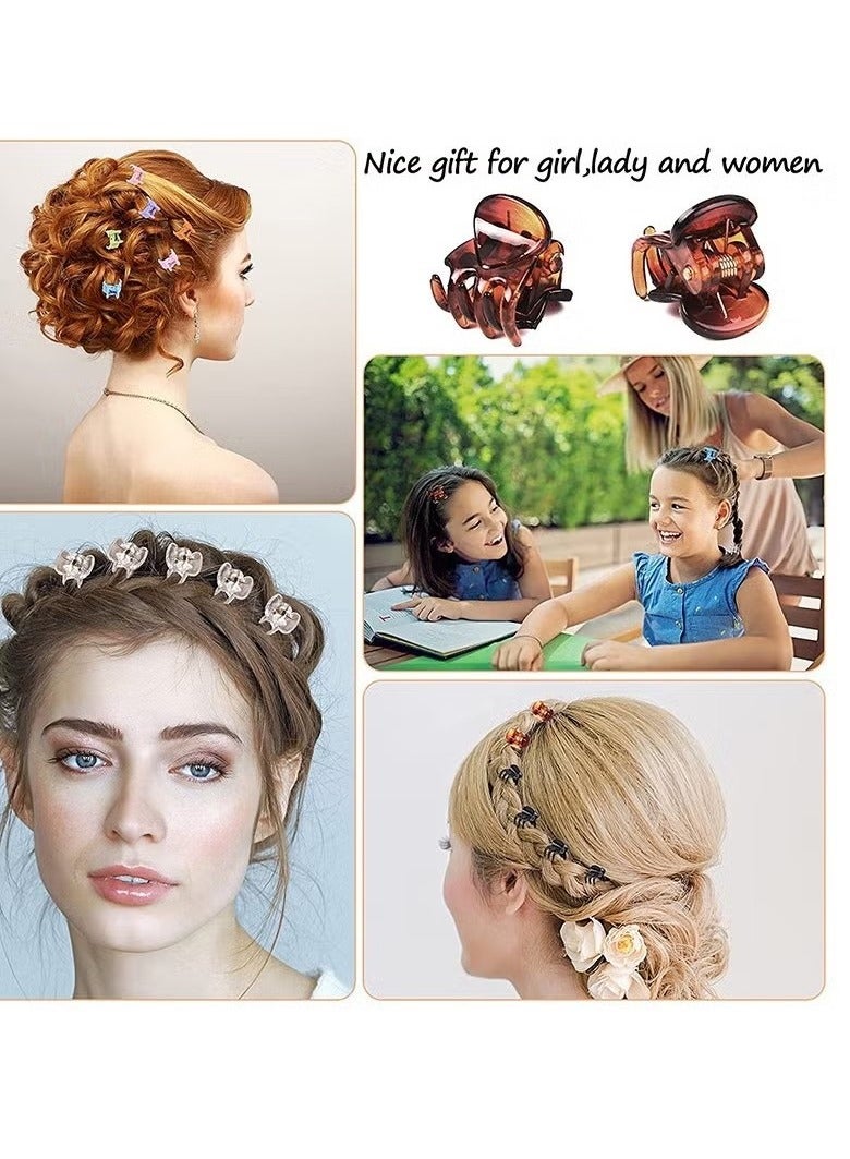 48pcs Mini Hair Claw Clips for Women Girls, Small Tiny Hair Clips Claws Little Plastic Jaw Clamps Clips with Transparent Box - Image 4