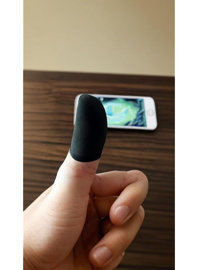 Green Tiger Gaming Finger Sleeves for Thumb Control, Anti-Sweat Breathable Covers Enhance Touchscreen Precision - Image 1