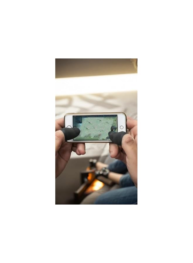 Green Tiger Gaming Finger Sleeves for Thumb Control, Anti-Sweat Breathable Covers Enhance Touchscreen Precision - Image 4