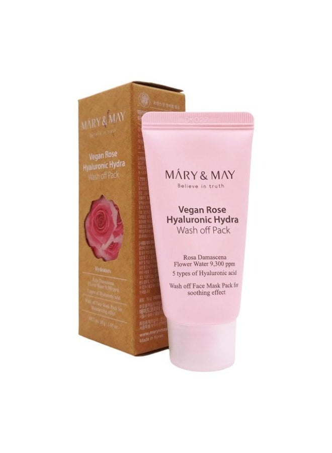 MARY & MAY Rose Hyaluronic Hydra Wash Off - 30g - Image 1