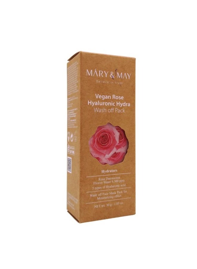 MARY & MAY Rose Hyaluronic Hydra Wash Off - 30g - Image 3
