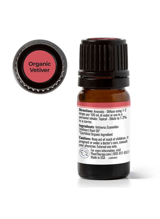 Plant Therapy Vetiver Organic Essential Oil 5 mL (1/6 oz) Pure, Undiluted, Therapeutic Grade  - Image 5