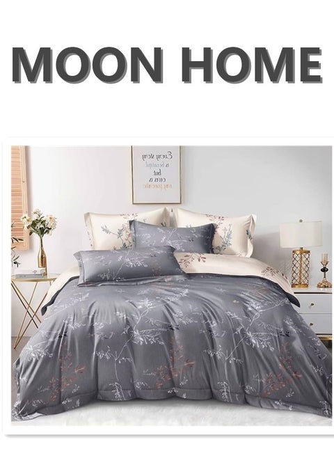 King/Queen/Single size Soft and Breathable Microfiber Hypoallergenic Beautiful Design Duvet Cover Set ,set includes 1 Comforter Cover, 1 Fitted Bedsheet, 4 Pillowcases