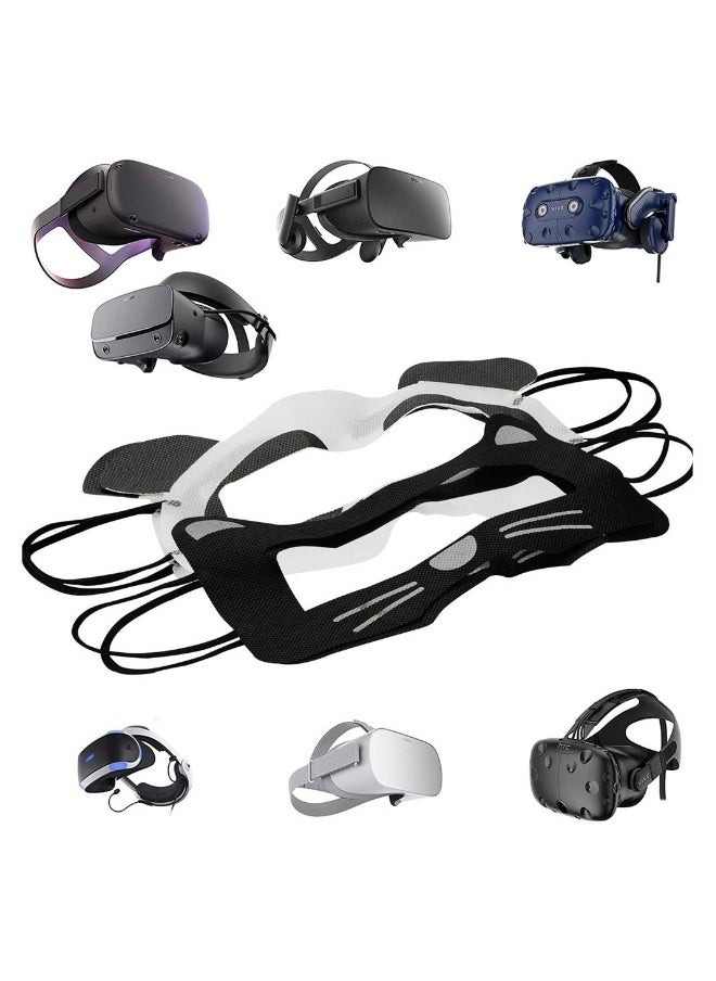 Generic 100Pcs Cartoon Disposable VR Eye Mask for Oculus Quest 2 Quest Pro PSVR2, Skin-Friendly, Breathable, Soft, Comfortable, and Hygienic VR Universal Mask (Panda+Black Cat)  - Image 2