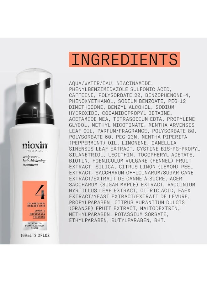 Nioxin علاج نيوكسين نظام 4 لفروة الرأس + تكثيف الشعر - سيروم للشعر التالف مع تساقط متقدم 100 مل - Image 3