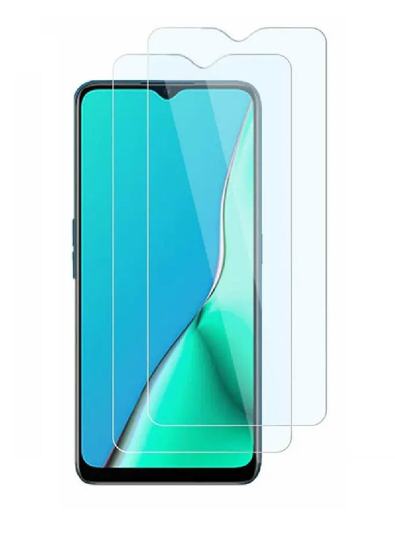 Super 2 Pieces  Tempered Glass Screen Protector Clear Designed For Oppo A9 (2020) Full Screen Coverage And Bubble Free - Image 1