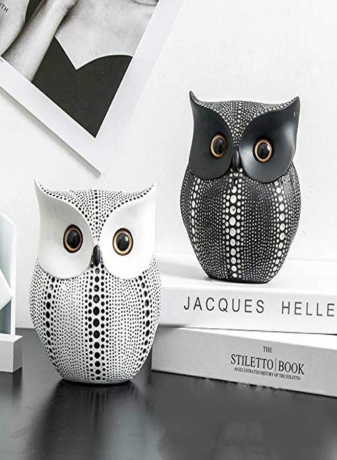 Asng Owl Decor Statue Sculpture for Home, Office, Bookshelf,TV Stand Decoration Resin Animal Sculpture Minimalist Style Crafts Gift for Friend or Family, Animal Lovers (White) - Image 5