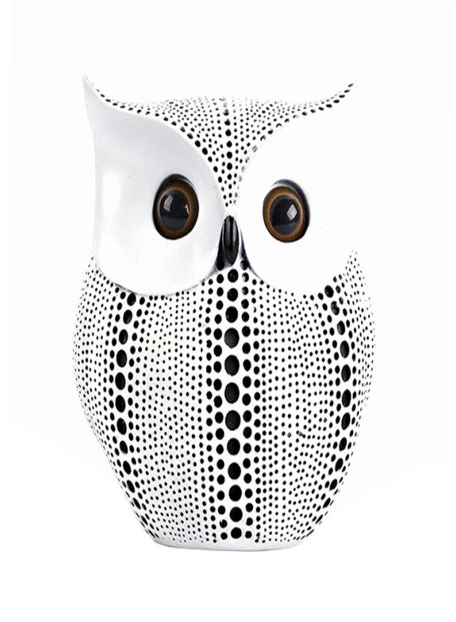 Asng Owl Decor Statue Sculpture for Home, Office, Bookshelf,TV Stand Decoration Resin Animal Sculpture Minimalist Style Crafts Gift for Friend or Family, Animal Lovers (White) - Image 1