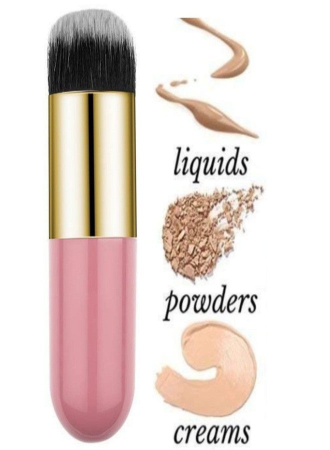 OAHU Powder Makeup Brush, Flat Kabuki Brush, Single Large Makeup Brush Soft Face Mineral Powder Foundation Brush Blush Brush for Blending Makeup, (1Pcs) (Multi Color) - Image 2