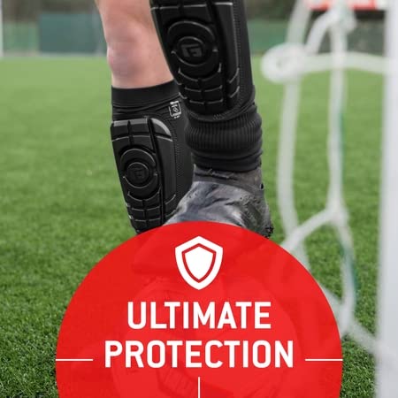 G-Form Pro-S Compact Soccer Shin Guards - Football Shin Guards - Hex Silver/Black, Adult Medium - Image 4