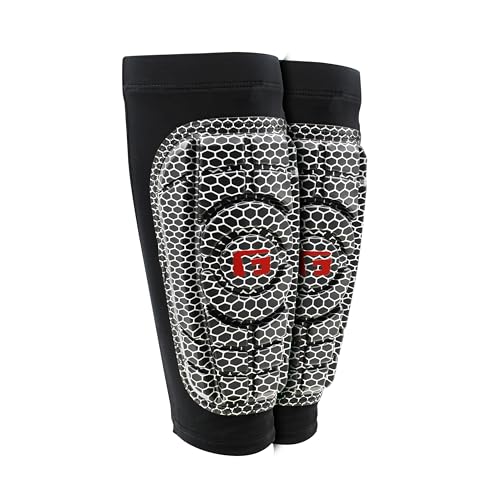 G-Form Pro-S Compact Soccer Shin Guards - Football Shin Guards - Hex Silver/Black, Adult Medium - Image 1