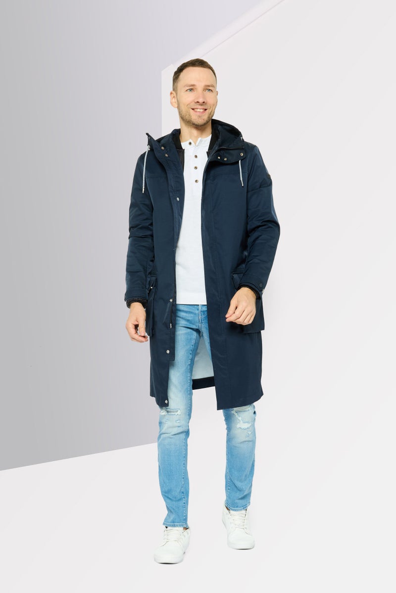 Armani Exchange Men Solid Hooded Jacket, Navy  - Image 4
