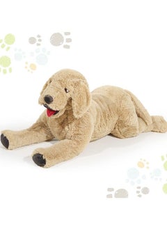 Geosar Dog Stuffed Animals Fluffy Labrador Stuffed Dog Hugging Toy Big Cuddly Plush Body Pillow For Kids Boys Girls Birthday Party Thanksgiving Xmas Gifts Gold (70 Cm/ 27.5 Inch)  - Image 3