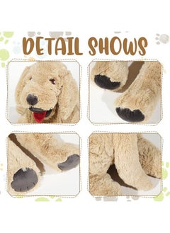 Geosar Dog Stuffed Animals Fluffy Labrador Stuffed Dog Hugging Toy Big Cuddly Plush Body Pillow For Kids Boys Girls Birthday Party Thanksgiving Xmas Gifts Gold (70 Cm/ 27.5 Inch)  - Image 5