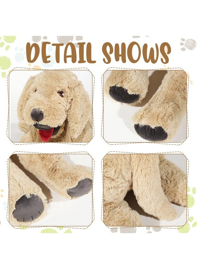 Geosar Dog Stuffed Animals Fluffy Labrador Stuffed Dog Hugging Toy Big Cuddly Plush Body Pillow For Kids Boys Girls Birthday Party Thanksgiving Xmas Gifts Gold (70 Cm/ 27.5 Inch)  - Image 5