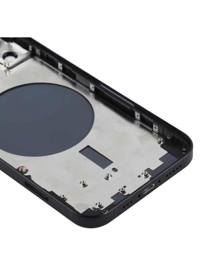 إيروريكس غطاء خلفي مع درج بطاقة SIM ومفاتيح جانبية وعدسة كاميرا لهاتف iPhone 12 (أسود) - Image 5