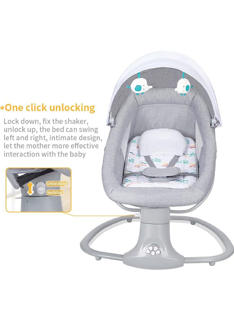 Rock Pow 3-in-1 Baby Swing For Infants Rocking Chair With Remote Control, Adjustable Backrest Bouncer Electric - Image 2