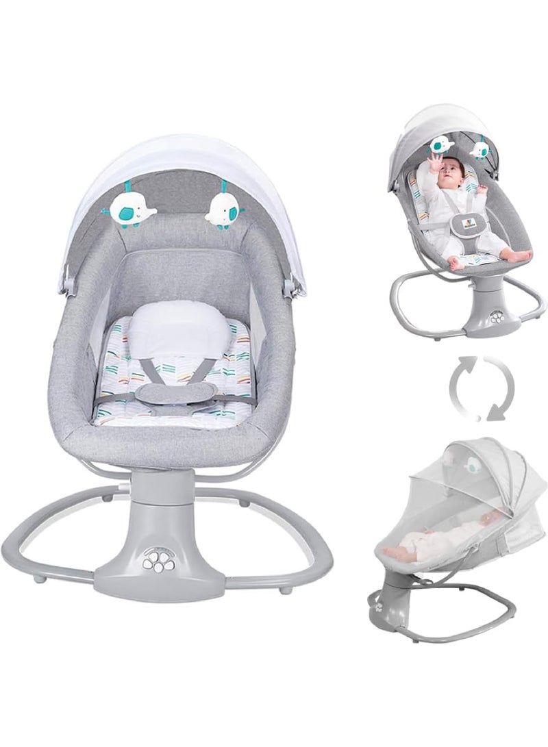 Rock Pow 3-in-1 Baby Swing For Infants Rocking Chair With Remote Control, Adjustable Backrest Bouncer Electric - Image 1