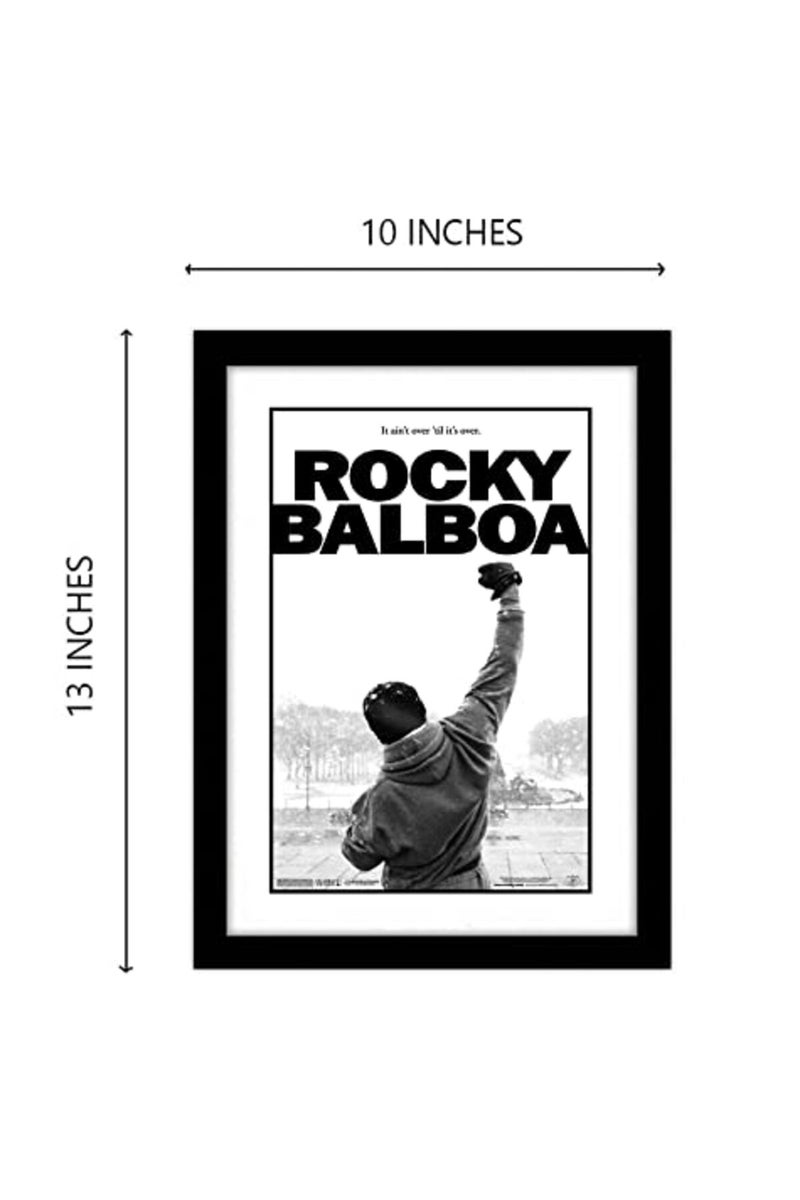 GRAY WALL Hollywood Poster Frame Rocky Balboa Movie Acrylic Glass Framed Poster For Room & Office (10 Inch X 13 Inch, Black) - Image 4