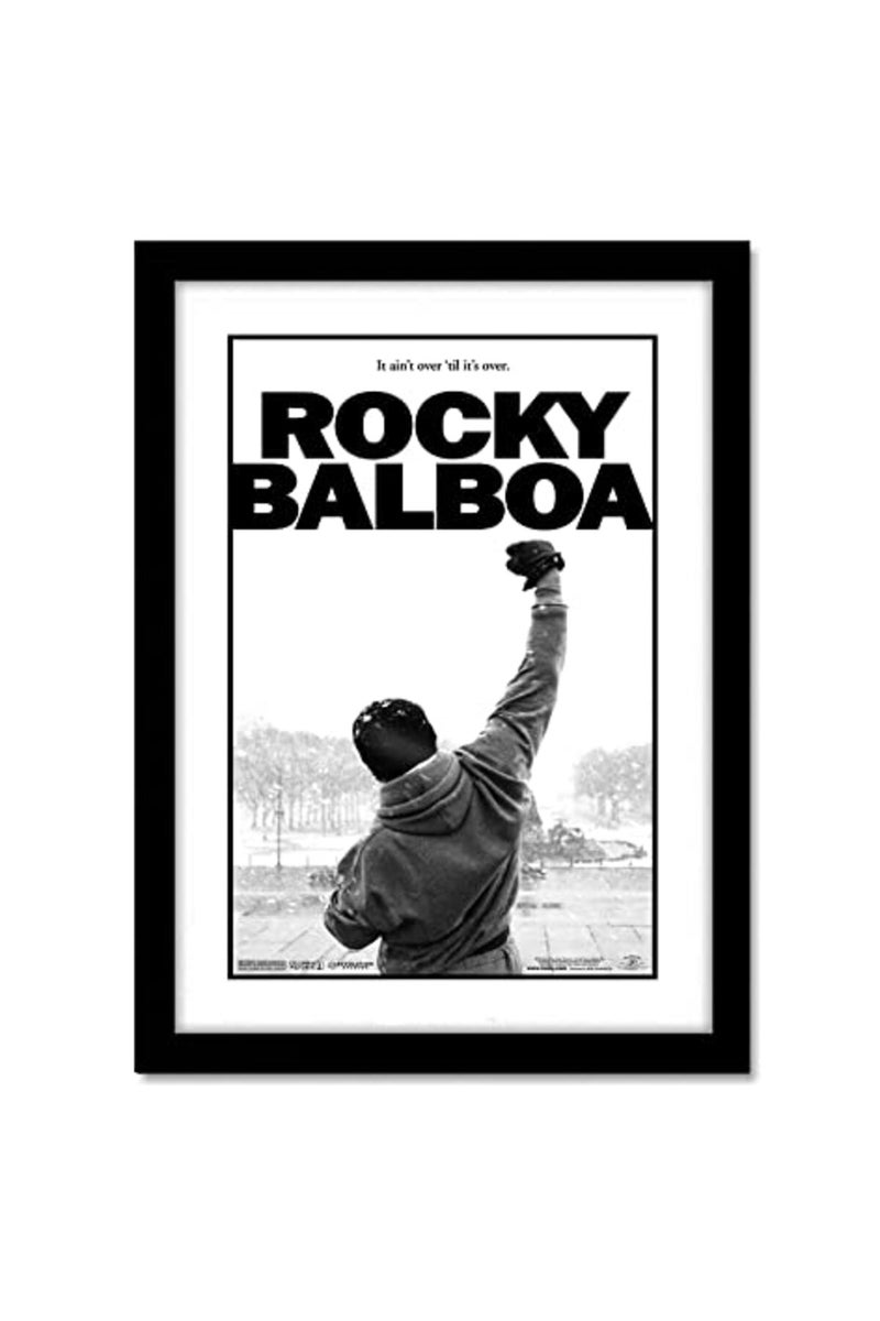 GRAY WALL Hollywood Poster Frame Rocky Balboa Movie Acrylic Glass Framed Poster For Room & Office (10 Inch X 13 Inch, Black) - Image 2