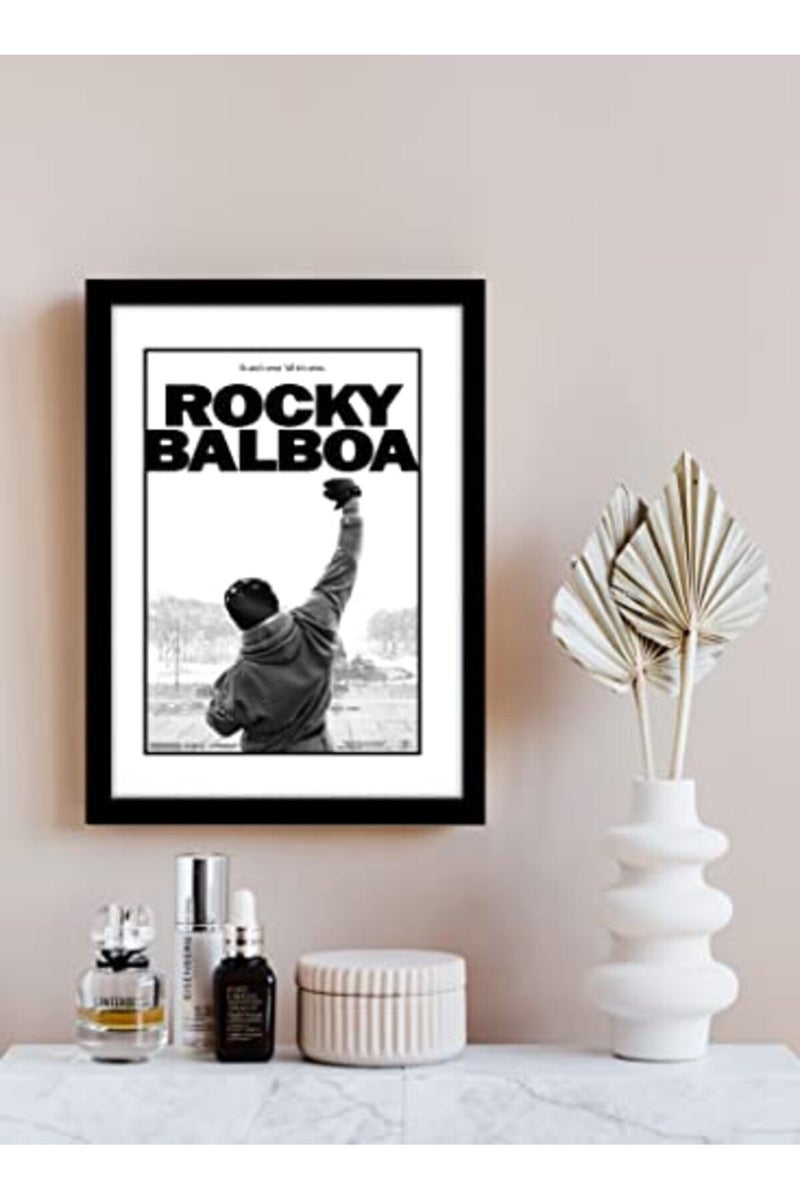 GRAY WALL Hollywood Poster Frame Rocky Balboa Movie Acrylic Glass Framed Poster For Room & Office (10 Inch X 13 Inch, Black) - Image 3