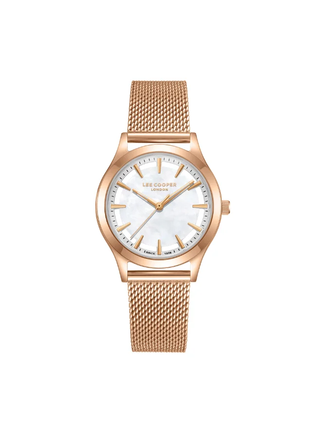 لي كوبر Women's Mesh Analog Watch LC08156.420 - 33 mm