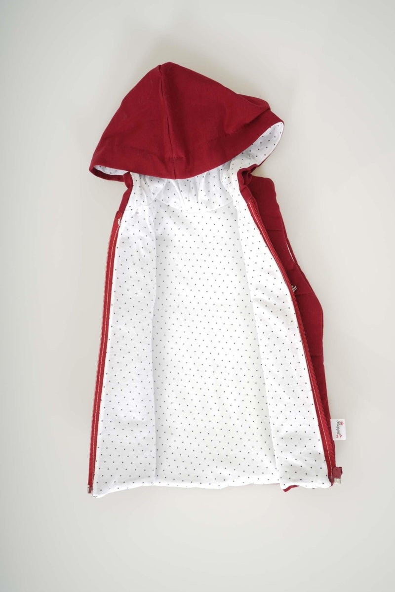 Miniko Kids Baby Boy Zippered Cotton Hooded Vest - Image 3