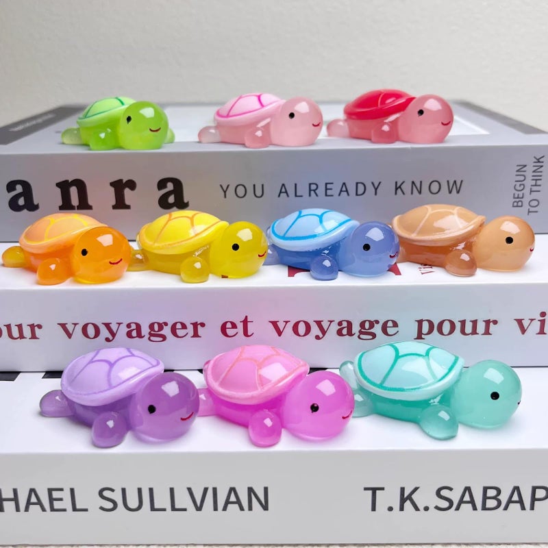 SOFREELIU 20Pcs Mini Resin Animals Turtles, Mini Animals Figurines Sea Turtle Resin Figures Tiny Figures Bulk Small Plastic Miniature Turtles Miniature Things Figurines to Hide - Image 3