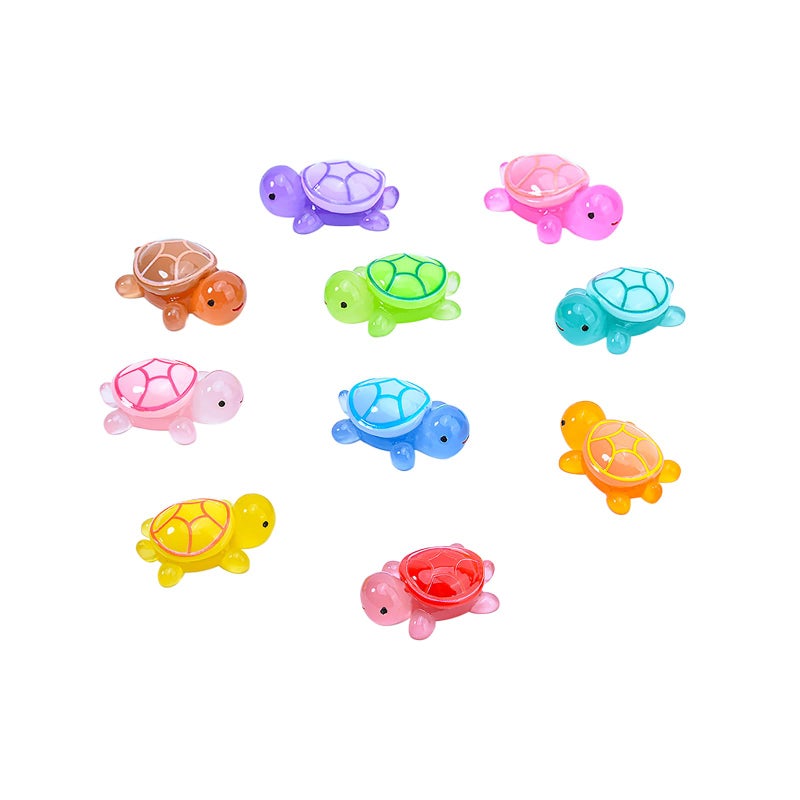 SOFREELIU 20Pcs Mini Resin Animals Turtles, Mini Animals Figurines Sea Turtle Resin Figures Tiny Figures Bulk Small Plastic Miniature Turtles Miniature Things Figurines to Hide - Image 1
