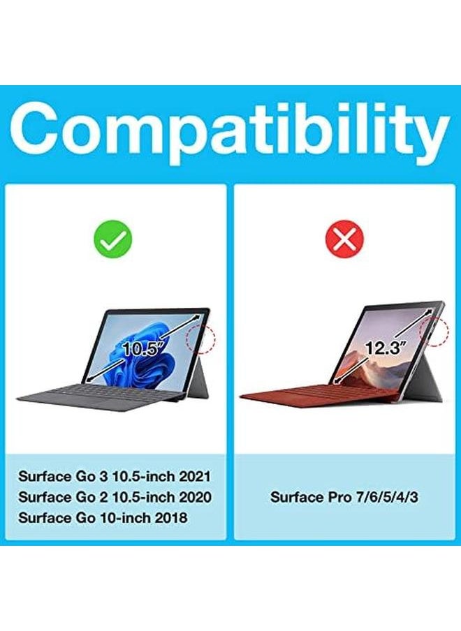 Procases - Keyboard Case For Surface Go 3 2021 Surface Go 2 2020 Surface Go 2018 With Magnetically Detachable Wireless Keyboard Black - Image 1