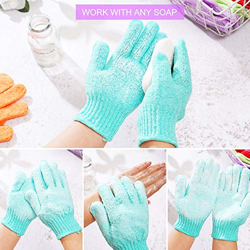 CVNDKN 24 pcs Exfoliating Shower Gloves,Double Sided Exfoliating Bath Gloves Deep Clean Dead Skin for Spa Massage Beauty Skin Shower Body Scrubber Bathing Accessories.-12 Multi-Colors - Image 3