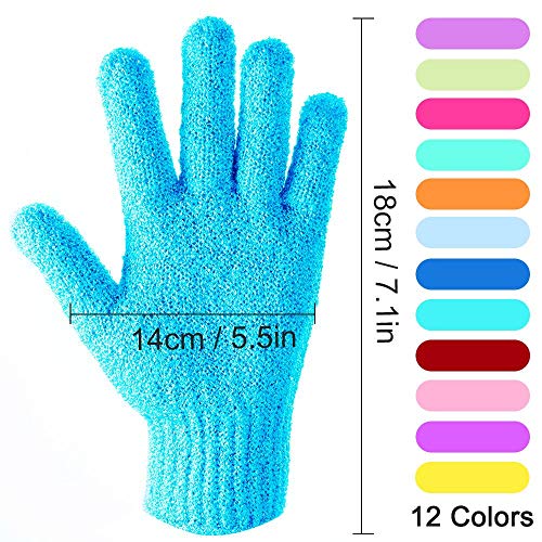 CVNDKN 24 pcs Exfoliating Shower Gloves,Double Sided Exfoliating Bath Gloves Deep Clean Dead Skin for Spa Massage Beauty Skin Shower Body Scrubber Bathing Accessories.-12 Multi-Colors - Image 2