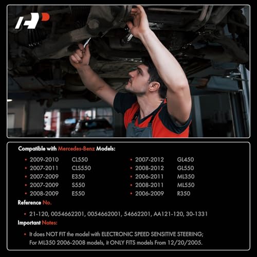 A-Premium مضخة توجيه كهربائية A-Premium مع بكرة، متوافقة مع مرسيدس بنز CL550 2009-2010، CLS550 2007-2011، E350/S550 2007-2009، E550 2008-2009، GL450 2007-2012، GL550 2008-2012، ML350، ML550، R350 - Image 2