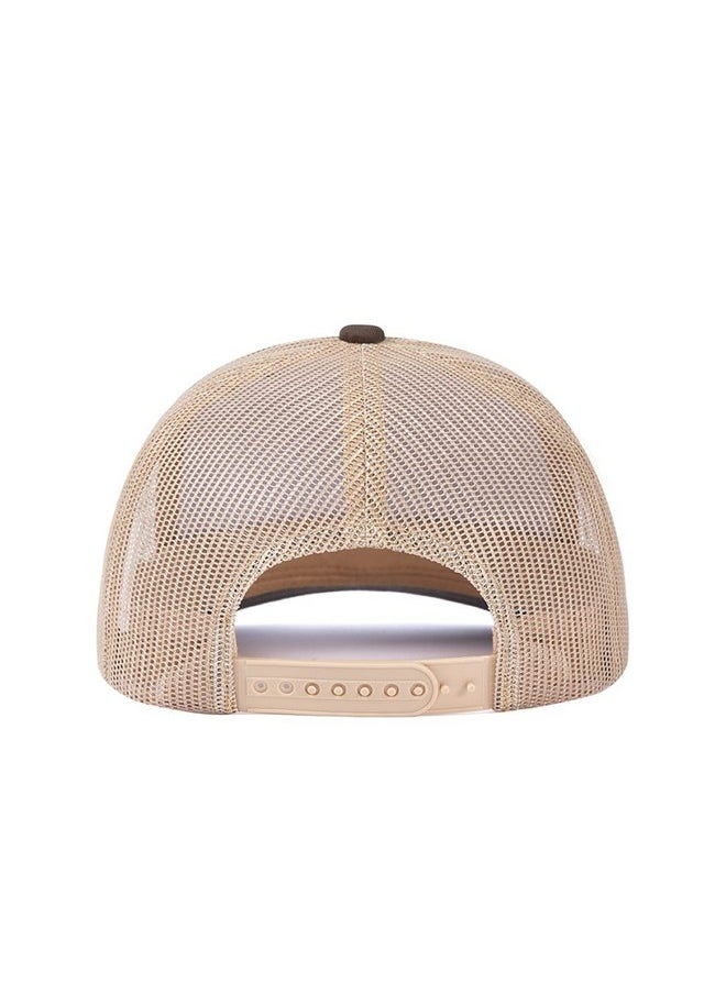 Quanhaigou - Trucker Hat Mesh Snap Back Unisex Adjustable Baseball Cap Outdoor Hats For Men Women (Coffee) - Image 1