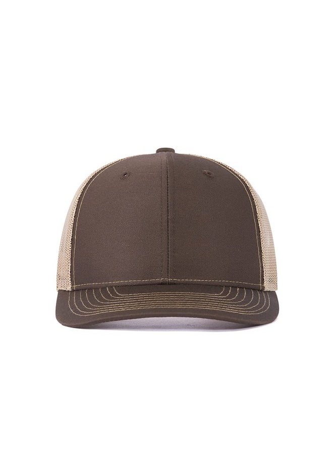 Quanhaigou - Trucker Hat Mesh Snap Back Unisex Adjustable Baseball Cap Outdoor Hats For Men Women (Coffee) - Image 1