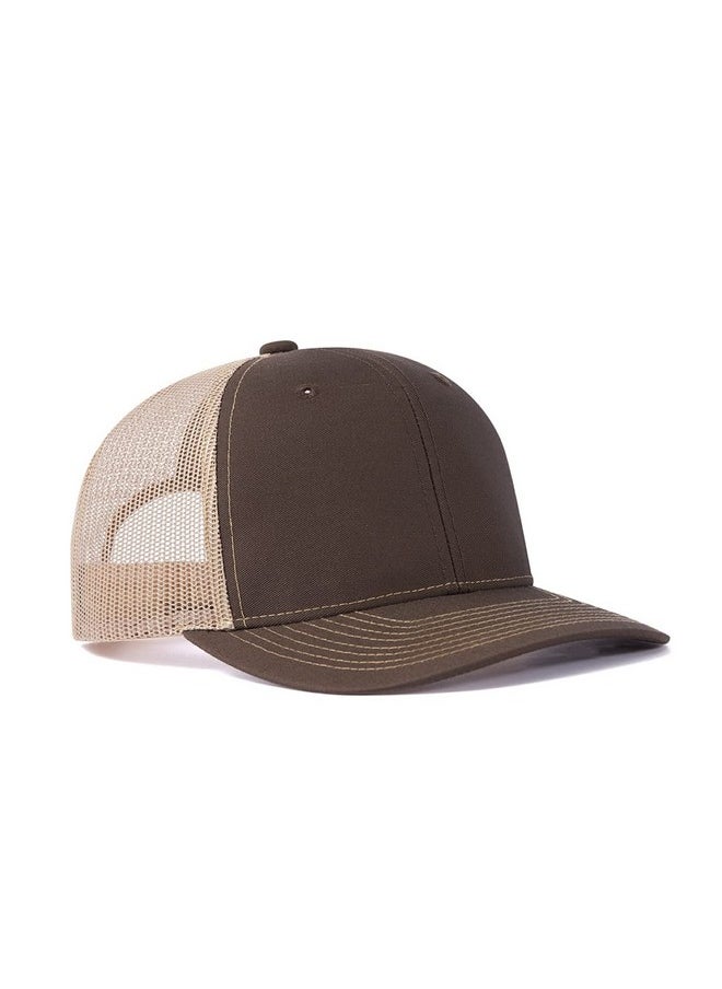 Quanhaigou - Trucker Hat Mesh Snap Back Unisex Adjustable Baseball Cap Outdoor Hats For Men Women (Coffee) - Image 1
