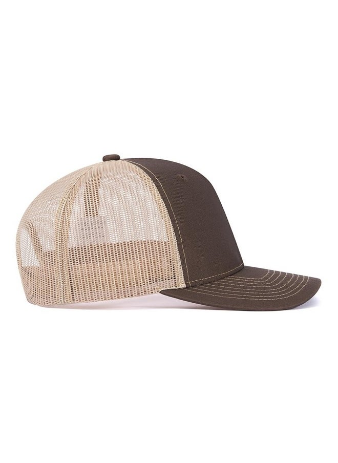 Quanhaigou - Trucker Hat Mesh Snap Back Unisex Adjustable Baseball Cap Outdoor Hats For Men Women (Coffee) - Image 1