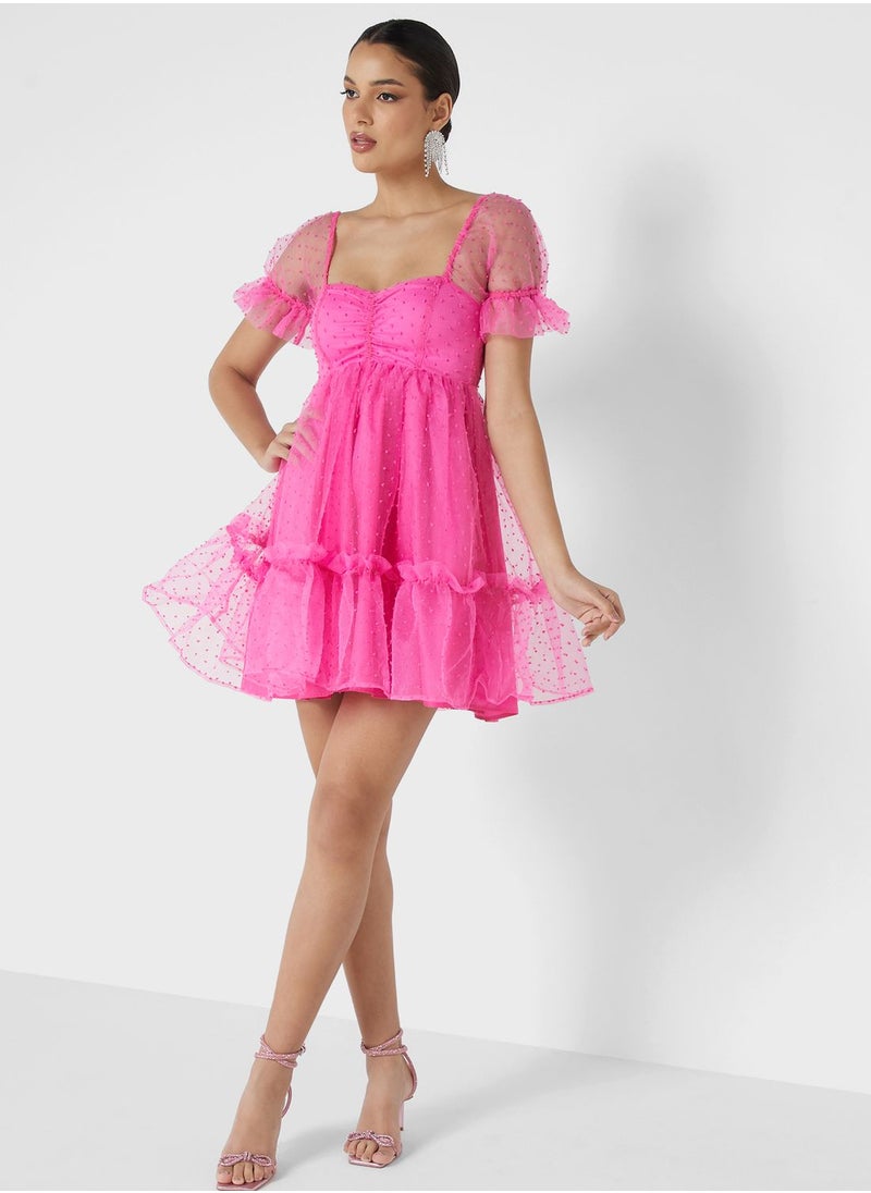 Jaded Rose Mesh Detail Dress  - Image 1