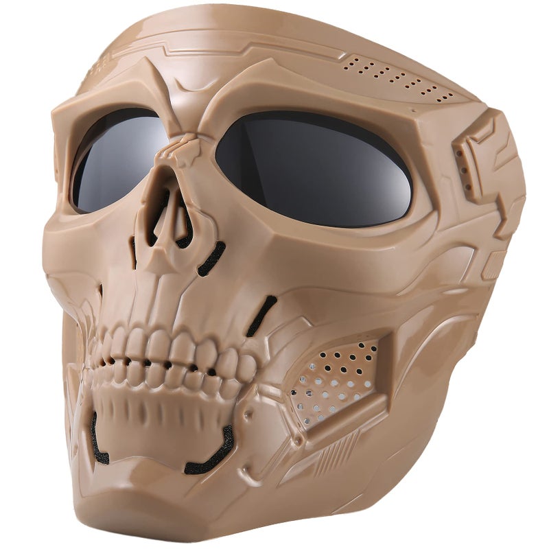 CROSSBODY Tactical Mask, Airsoft Mask Full Face with HD Goggle Skull Skeleton Paintball Mask for CS Survival Games Shooting Cosplay Movie Paintball Halloween Scary Masks - Image 2