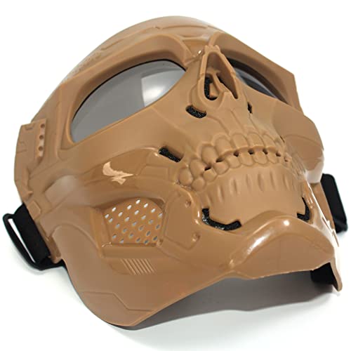CROSSBODY Tactical Mask, Airsoft Mask Full Face with HD Goggle Skull Skeleton Paintball Mask for CS Survival Games Shooting Cosplay Movie Paintball Halloween Scary Masks - Image 5