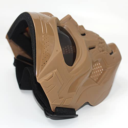 CROSSBODY Tactical Mask, Airsoft Mask Full Face with HD Goggle Skull Skeleton Paintball Mask for CS Survival Games Shooting Cosplay Movie Paintball Halloween Scary Masks - Image 4