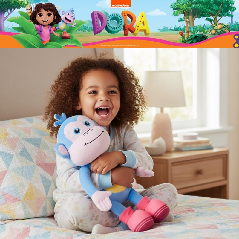Franco Dora The Explorer Boots Cuddle Pillow Buddy, Kids Bedding Super Soft Cozy Monkey Pillow, (Officially Licensed Product) - Image 4
