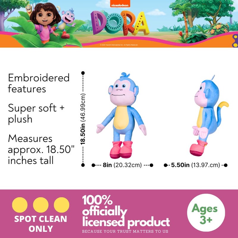 Franco Dora The Explorer Boots Cuddle Pillow Buddy, Kids Bedding Super Soft Cozy Monkey Pillow, (Officially Licensed Product) - Image 2