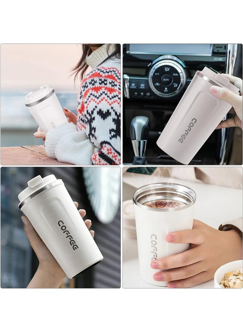 Beauenty Coffee thermos cup of 18 oz/510 ml of 304 stainless steel with lid, vacuum cup for hot and cold coffee drinks, thermal cup for coffee, for the office, the car and the park - Image 3