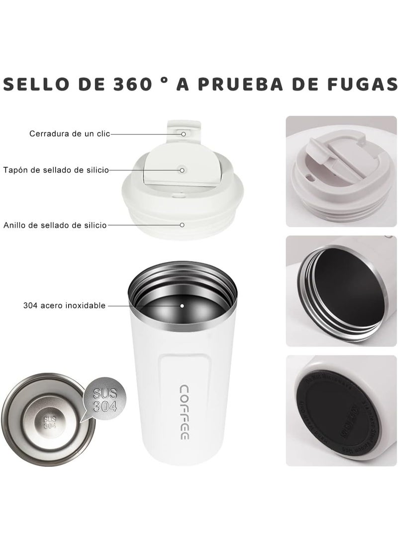 Beauenty Coffee thermos cup of 18 oz/510 ml of 304 stainless steel with lid, vacuum cup for hot and cold coffee drinks, thermal cup for coffee, for the office, the car and the park - Image 5