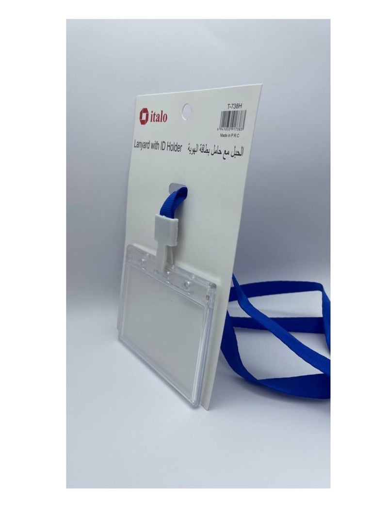 ITALO Lanyard Badge ID Card Holders Waterproof Clear Plastic Holder With Neck Lanyard Swivel J-Hook Clip  - Image 4