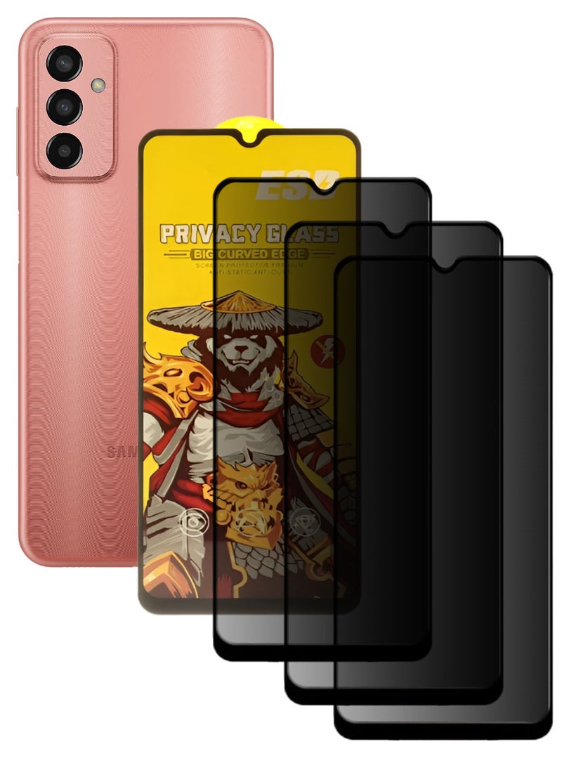 ESD 3 Pieces Tempered Dustproof Privacy Glass Screen Protector Compatible For Samsung Galaxy M13 - Image 1