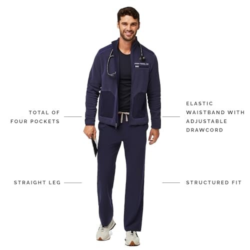 FIGS Pisco Basic Scrub Pants for Men – Navy Blue, L - Image 2