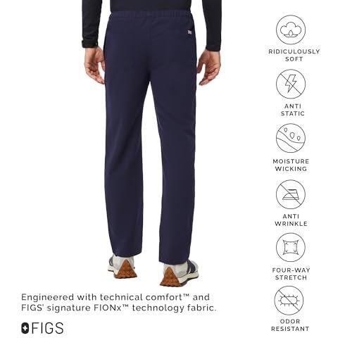 FIGS Pisco Basic Scrub Pants for Men – Navy Blue, L - Image 3